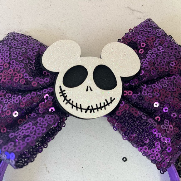 NEW Disney Ears Jack Skellington, Nightmare Minnie Mouse ears! Mickey Ea… - Picture 6 of 8